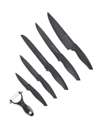 HOMEMB112 - Juego de 6 cuchillos + RECETARIO