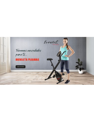 BICICLETA PLEGABLE CON PULSOMETRO EUROFEST