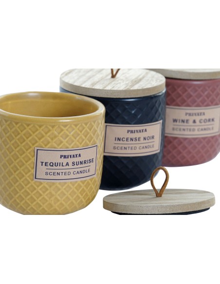 PRIVATA - CONJUNTO VELAS AROMÁTICAS VEGETALES 3 UNIDADES TEQUILA SUNRISE, WINE AND CORK, INCENSE NOIR