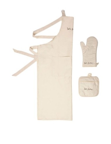 Martín Berasategui - Delantal de cocina, manopla y agarrador