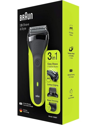 BRAUN - Afeitadora Series 3 Shave&Style 300BT