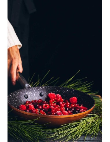 MONIX - Set de 3 Sartenes Efecto Cobre COPPER 20-24-28 cm