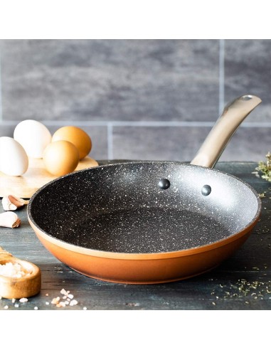 MONIX - Set de 3 Sartenes Efecto Cobre COPPER 20-24-28 cm