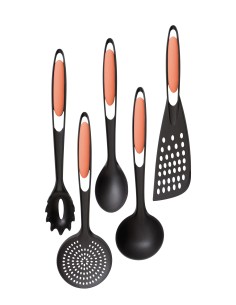 CASTEY - UTENSILIOS NYLON CORAL SET 5 PZAS.