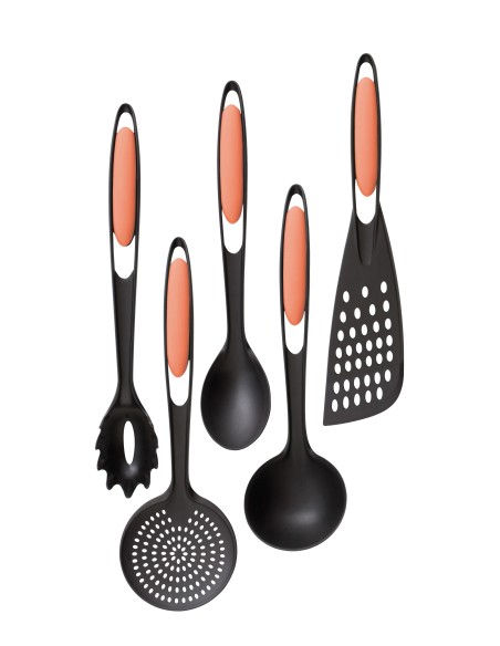 CASTEY - UTENSILIOS NYLON CORAL SET 5 PZAS.