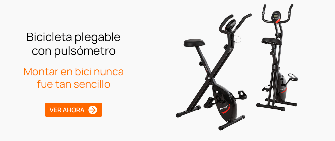 Bicicleta plegable con pulsometro