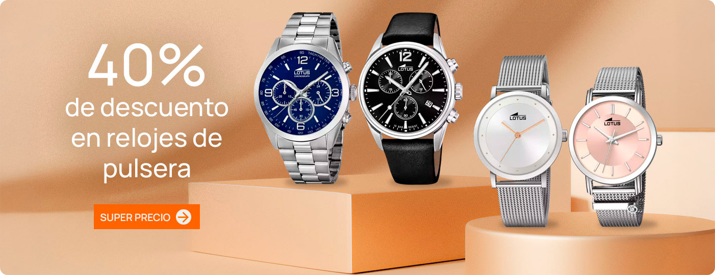 40% descuento en relojes
